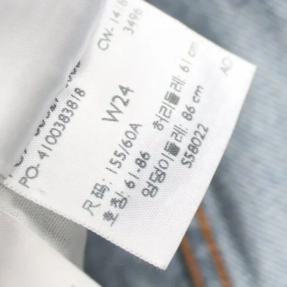 Levi's 501 High Rise Embellished Asteroid Studs Light Wash Cutoff Shorts sz 24 - Picture 4 of 10